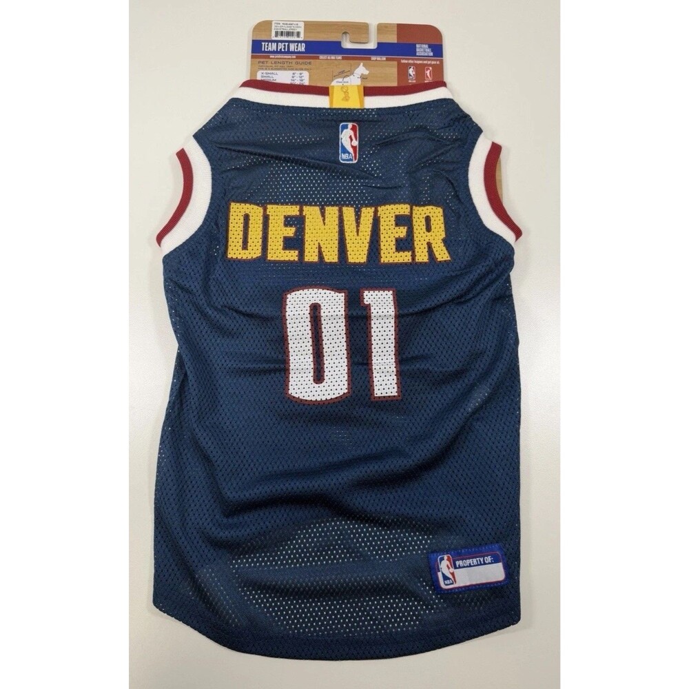 Denver Nuggets NBA Dog Cat Basketball Mesh Jersey Shirt Large